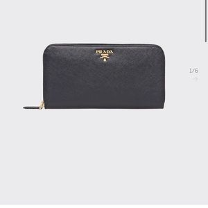 Authentic Black Prada Saffiano Wallet